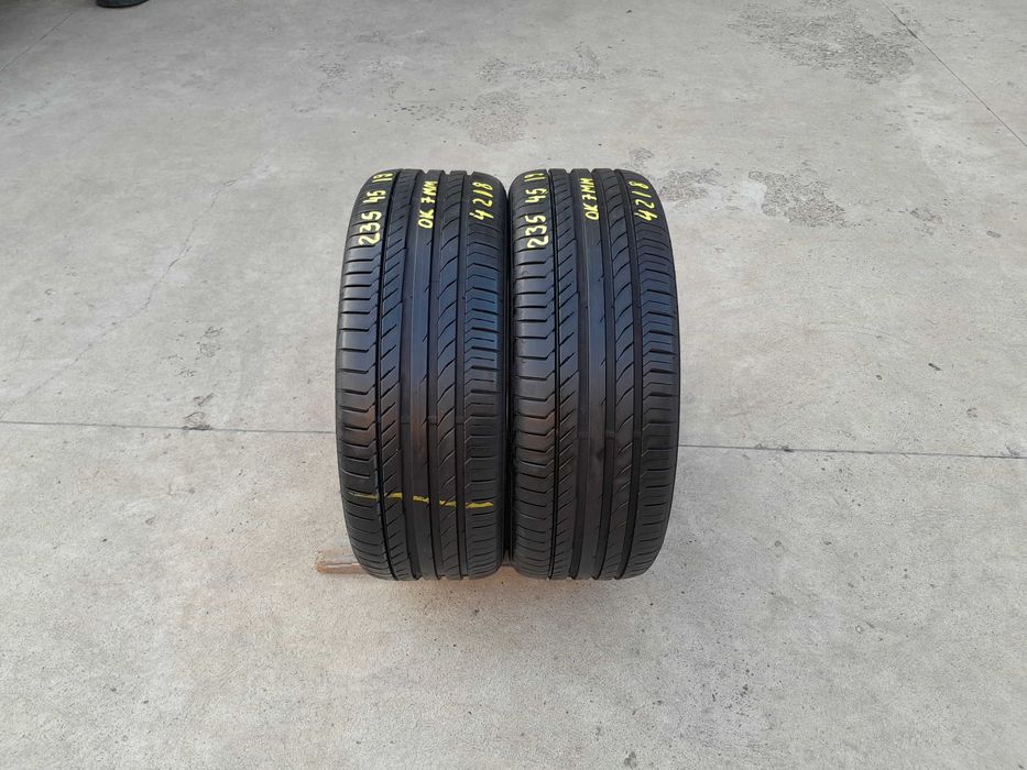 Doua anvelope vara 235 45 19 continental sportcontact 5 profil 7 mm