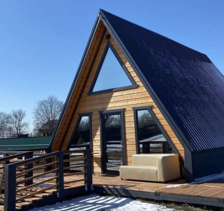 Producem o gama larga de cabane din lemn tip A construim orice suprafa