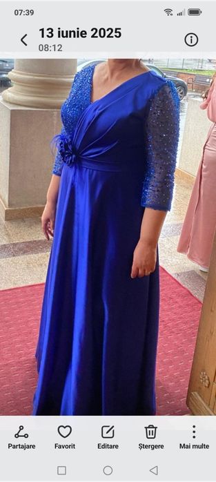 Ocazie Vand Rochie elegantă de ocazie – albastru regal purtata o singura data ca noua
