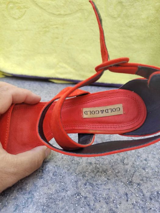 Sandale dama rosi piele intoarsa 37.