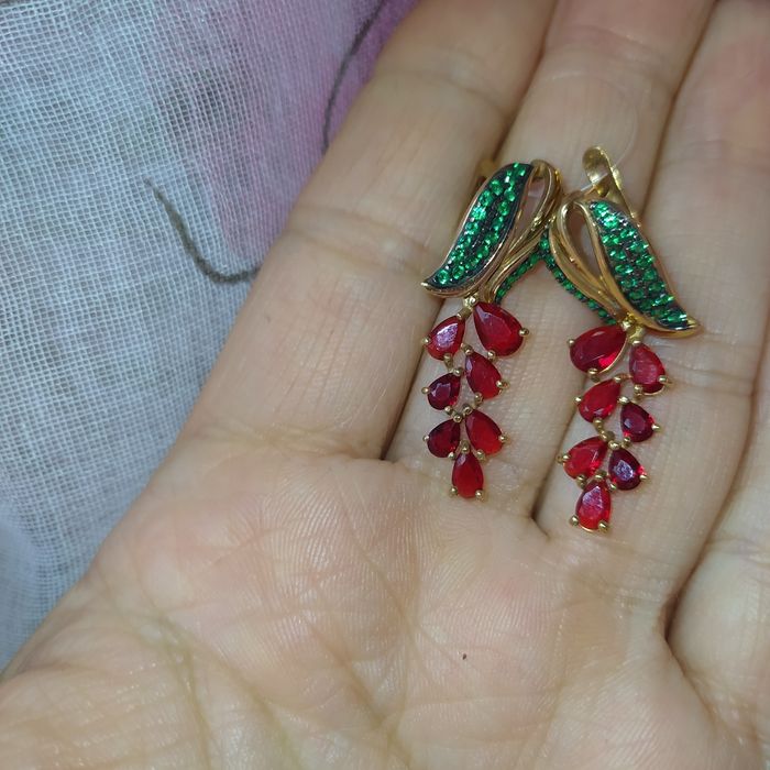 Серебро 926с позолотой серьги заводской