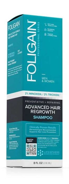 FOLIGAIN Sampon pentru regenerarea parului cu 2% Minoxidil, 236 ml