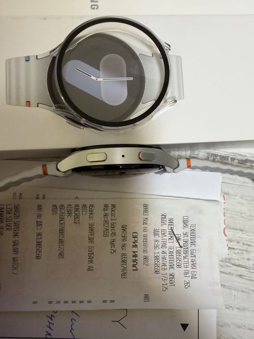 КАТО НОВ Samsung Watch 7 Silver 44мм. 24м. ГАРАНЦИЯ ПОДАРЪК