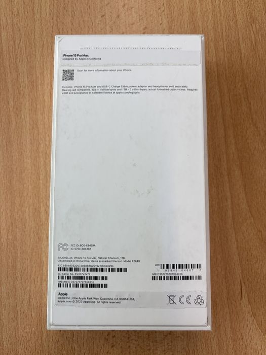 Iphone 15 Pro Max 1 Tb. Natural Titanium