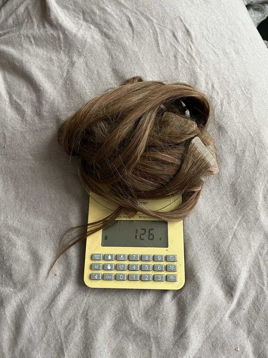 100 % юношеска ,естествена коса на стикери