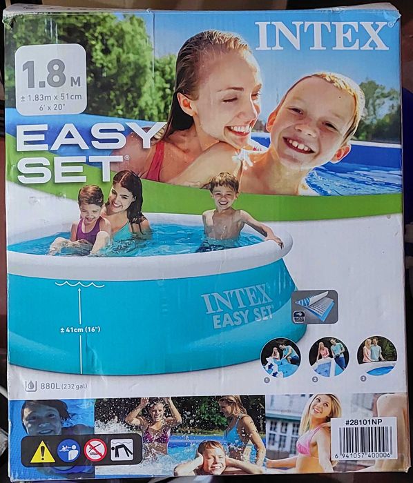 Надувной бассейн Intex easy set, 183 * 51