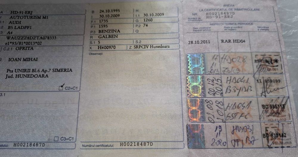 Vand Audi A4 benzina