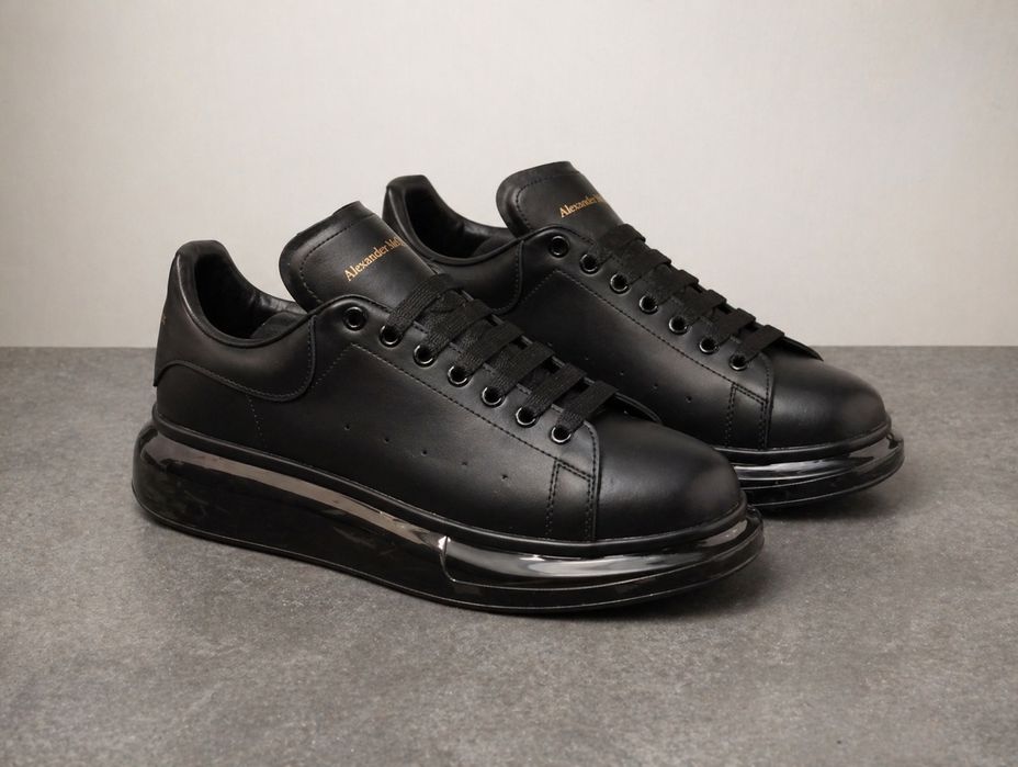 Alexander McQueen Oversized Sneakers Negri Piele Mărimea 43