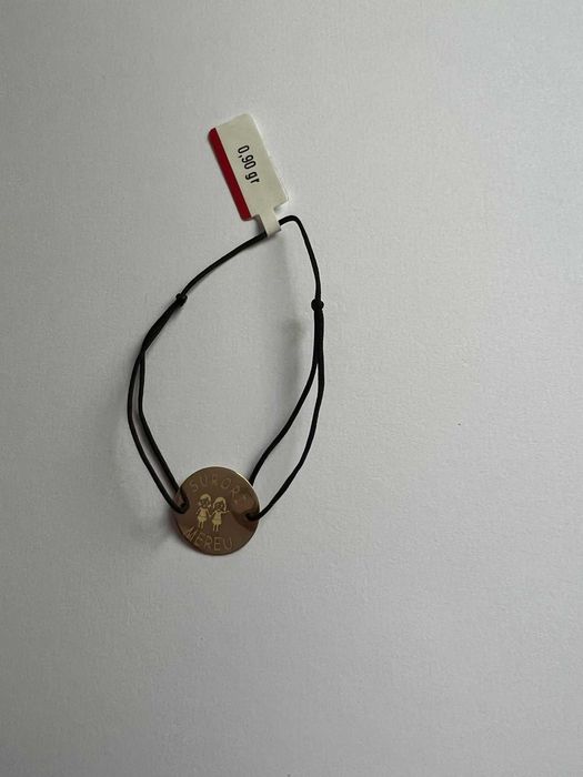 Bratara aur 14K cu banut pe snur pentru surori