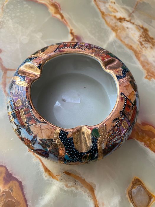 Голям пепелник Японски порцелан SATSUMA