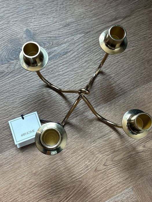 H&M Home Свещник Златист Метален Четирираменен
