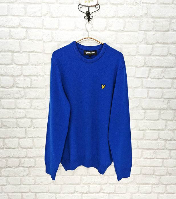 Lyle & Scott Оригинален мъжки син пуловер размер L