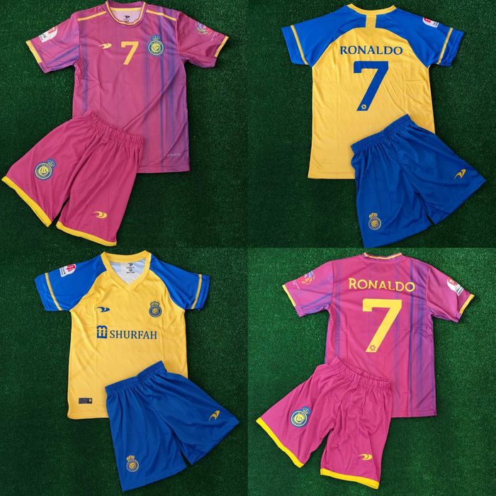 Детски екип Ал Насър Роналдо Португалия мъжка детска футболна фланелка