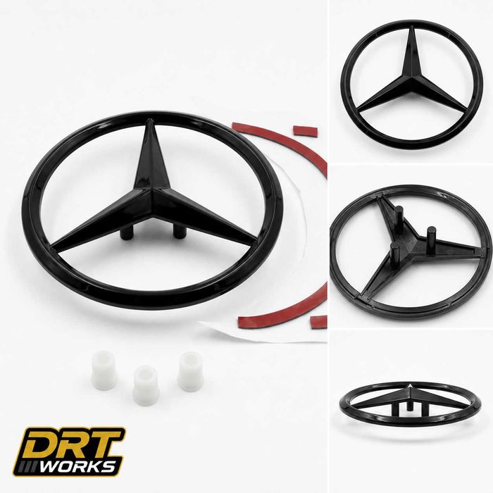 Emblemă Portbagaj Mercedes-Benz Negru Lucios A-Class C-Class E-Class CLA CLS GLA GLC GLE S-Class