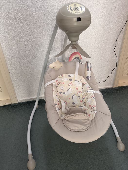 Leagan electric Wunderkid Side cu conectare la priza, Bej