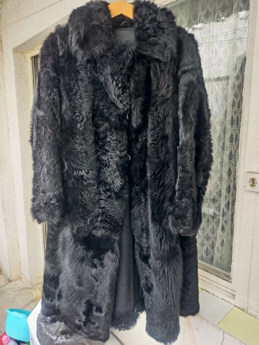 Дамско кожено палто от естествен косъм кожух норка , визон