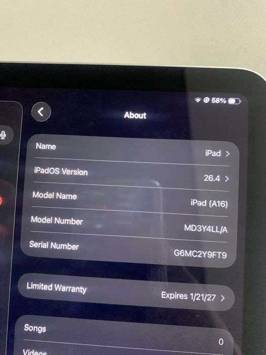 Ipad A16 xolati ideal