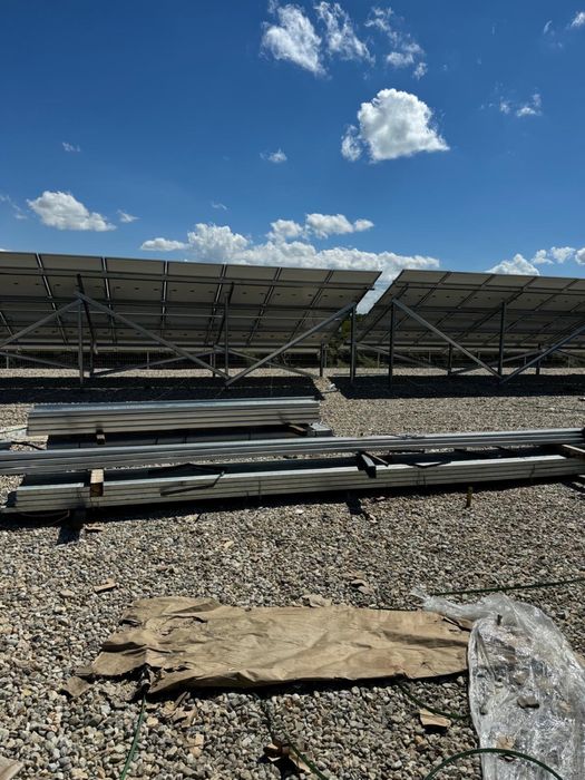 Structura metalica zincata pt montaj la sol panouri fotovoltaice