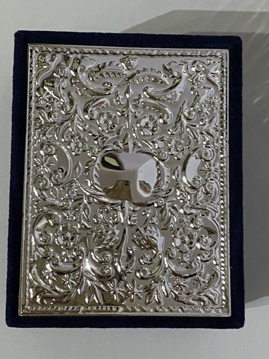 Шкатулка и рамка, серебро, винтаж