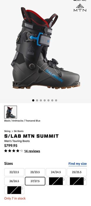 Salomon S/LAB MTN Summit NOI! Clapari schi alpin TOP! PROFI! 42 2/3