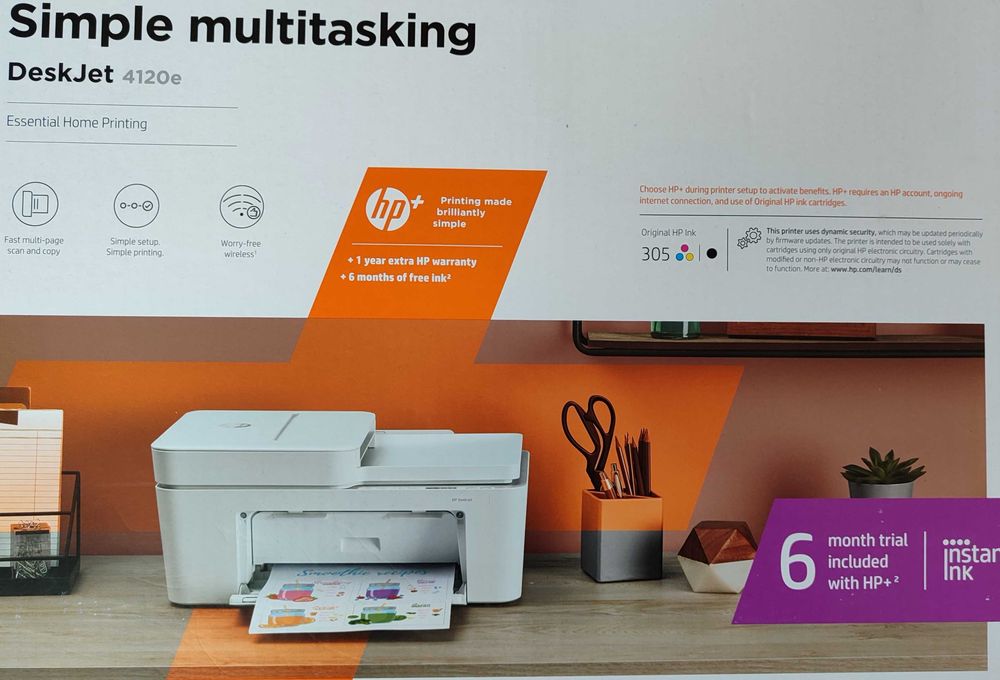 Принтер със скенер HP DeskJet 4120e