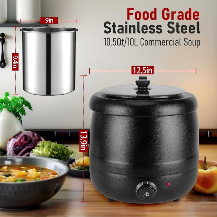 Затоплящ съд за супа/супник10 литра,Гаранция