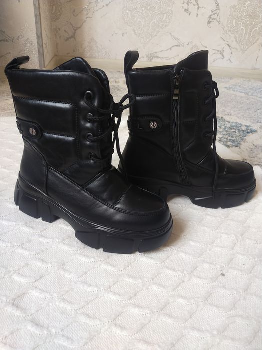 Сапог шанел кожа