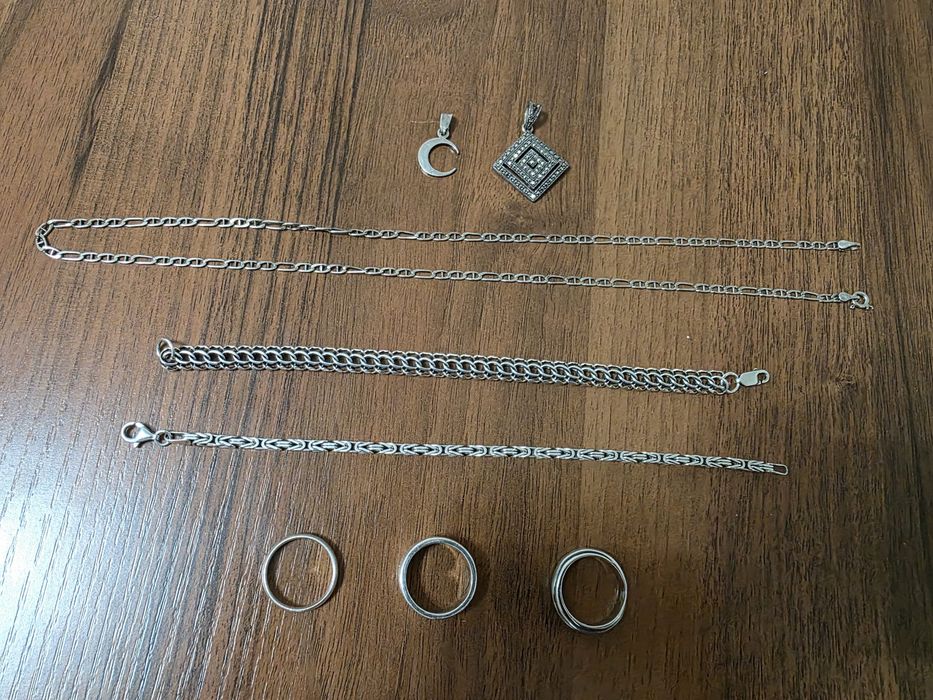 Браслеты, кольца, цепочка