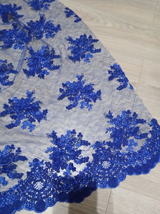 Material rochie albastru roial