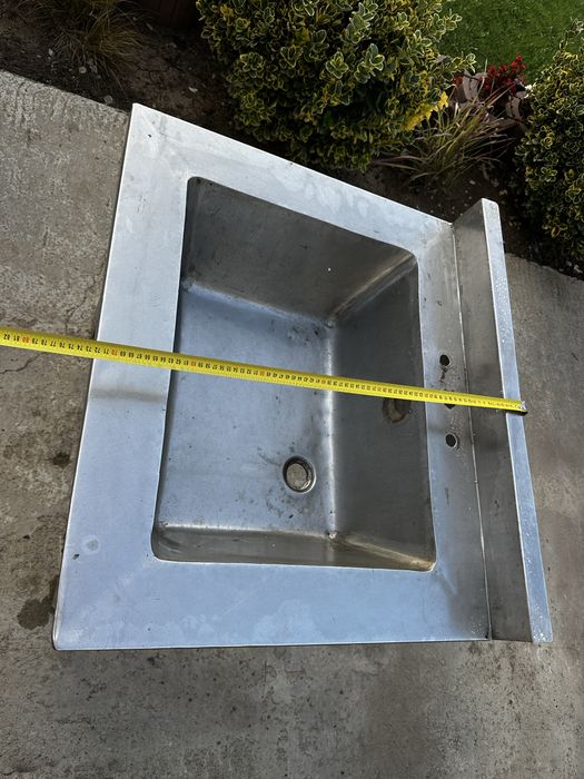 Chiuveta lavoar vechi inox cu masa aluminiu