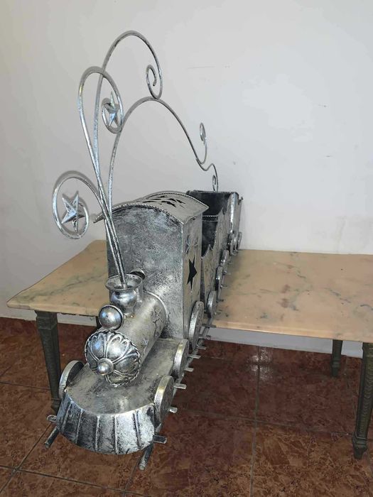 Trenulet decor Merry Christmas din fier