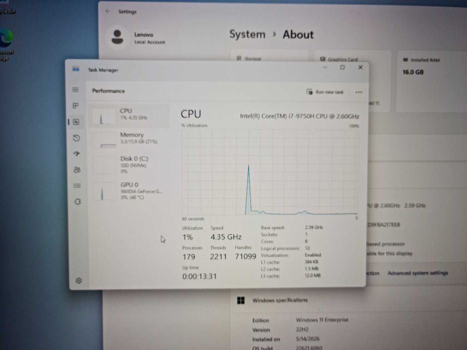 Lenovo Legion Y540-17IRH Lenovo Legion intel i7 GTX 1660 Ti 16GB RAM