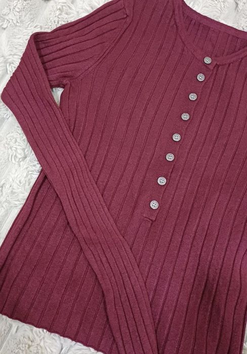 Лонгслив, бордовый