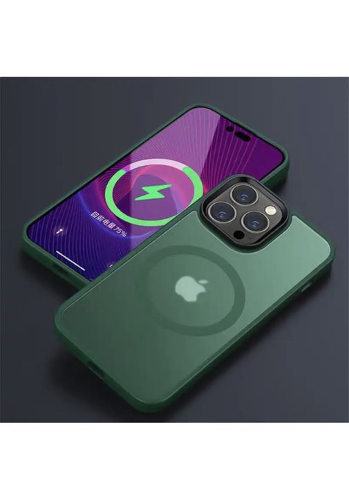 Husa Magsafe Silicon Plexi Mat Iphone 12/13/14/15/16 PRO MAX PLUS