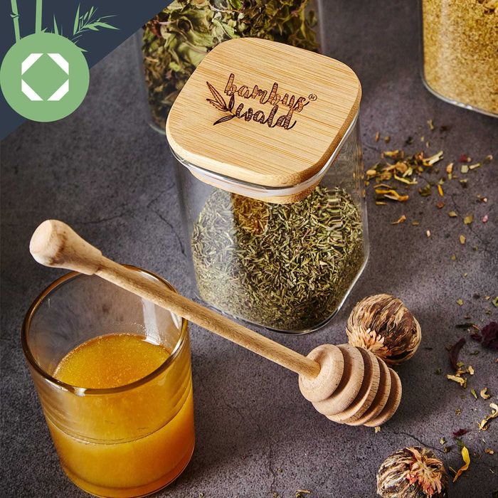 Recipiente premium pătrate cu capac din bambus KLARSTEIN (2,895 RON)