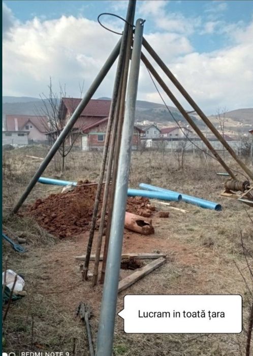 Foraje puțuri,prelungire fântâni,denisipare curățare puțuri fantani