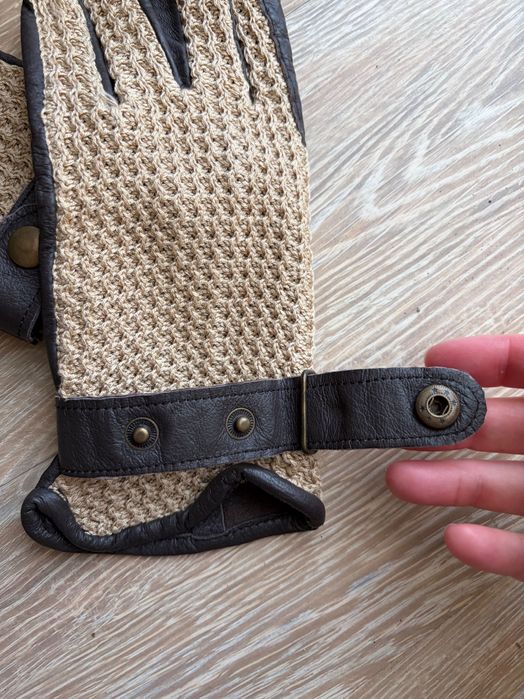 кожени ръкавици , плетени