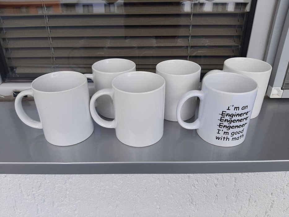 Чаши за чай кафе керамични – цветни 2бр., бели 6бр.