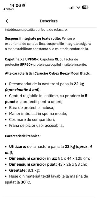 Carucior Cybex beezy