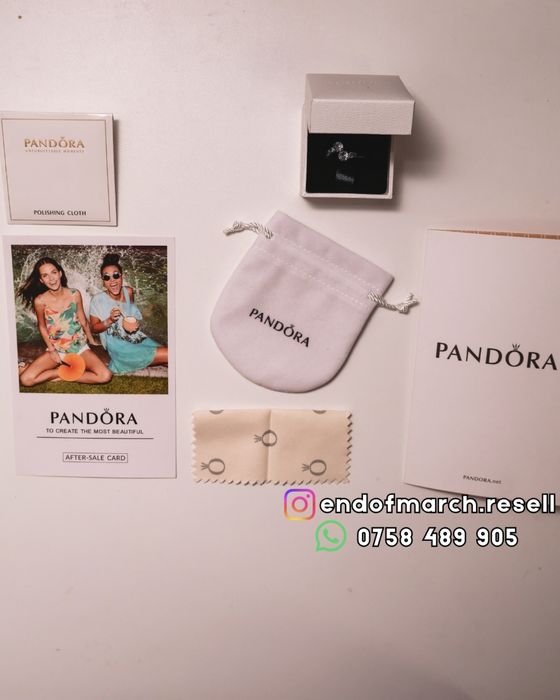 Inel Pandora Sparkling Overlapping Band