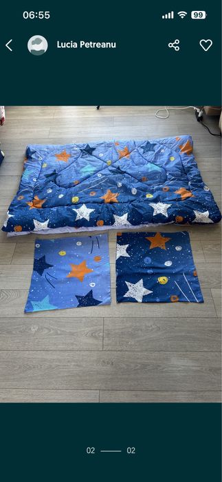 Plapuma vara -toamna 160/220 cu 2 fețe perna