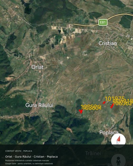 Pachet terenuri extravilane 5.100 mp în Poplaca – 20.000 € - Vedere 3