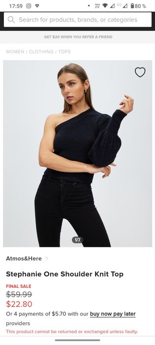 Pulover One shoulder M