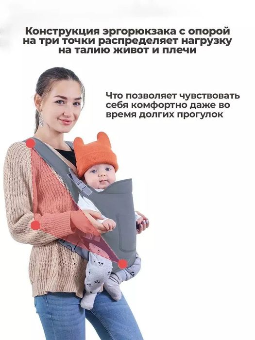 Детская переноска эргорюкзак, кенгуру для малышей