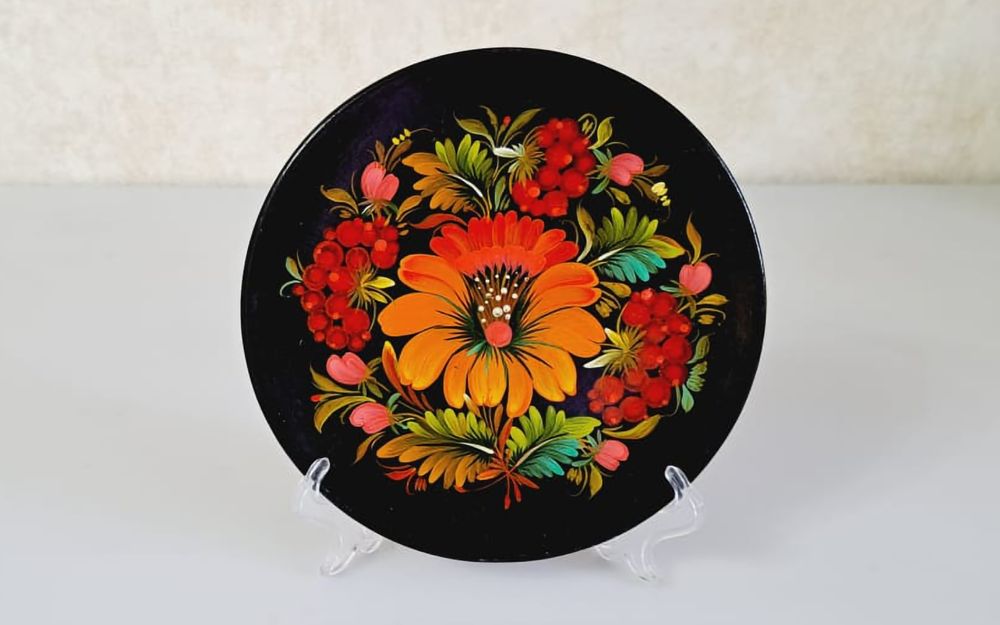 Набор Хохлома Тарелка Кружки