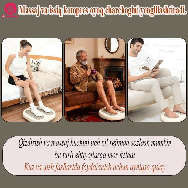 Aqlli Oyoq Massajeri – Isitish + Massaj