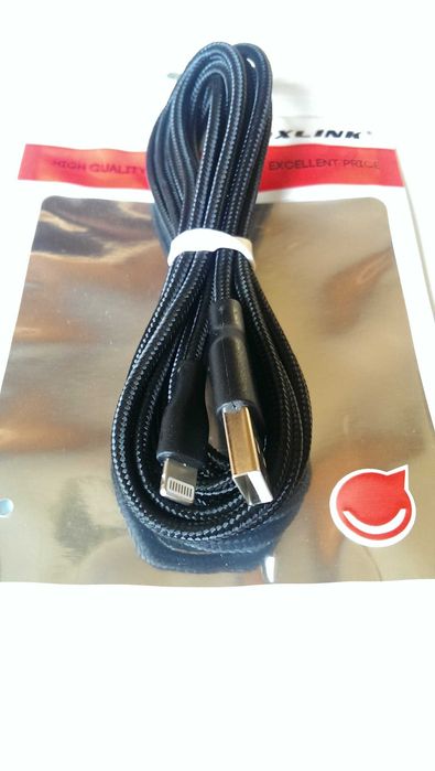 microUSB / Lightning кабел за зареждане и данни - 2м