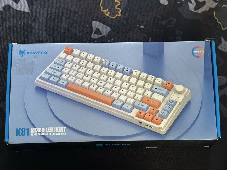 XUNFOX K81 80 ta klavishli klaviatura RGB podsvetkali