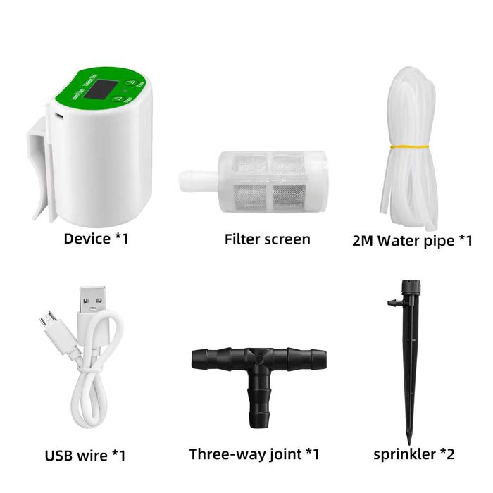 Помпа автоматично капково напояване, поливане с таймер цветя разстения