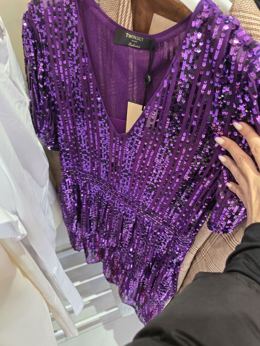 Къса рокля с пайети Twinset,44 M,ново с етикет!